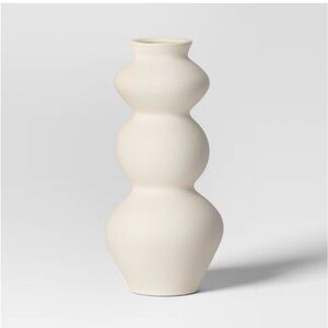Tall Ceramic Organic Modern Vase - Threshold, Cream, 15”